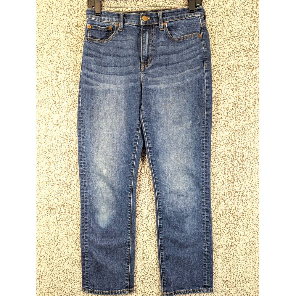 Madewell Jeans Women's (Tag‎ 27) Cruiser Straight Blue Denim Mid Rise 28x26"